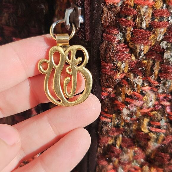 Vera Bradley Tweed Sample Tote Bag – Brown Multicolor, Velvet Handles - Picture 2 of 9